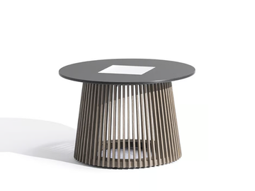 TECKA M - Round with light garden side table by Les Jardins® - view 2